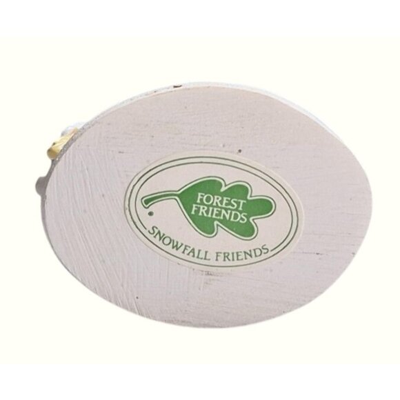 Forest Friends Snowfall Figurine Snowman Winter Scene Resin Collectible Holiday - Picture 4 of 5